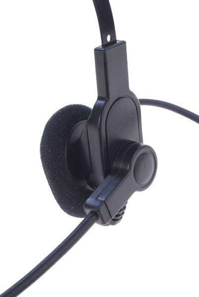 Kopfbügel Headset mit Mikrofon und PTT für Kenwood Standard Funkgeräte Doppelklinke